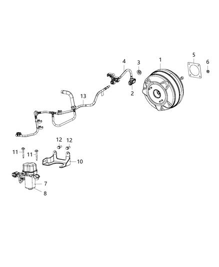 2019 Jeep Wrangler  Hose-Vacuum Diagram for 68289581AD