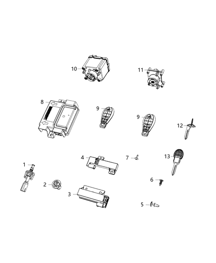 2018 Ram 1500  Plate-Striker Diagram for 5026568AB