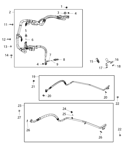 2021 Ram 1500 Clip-A/C Line Diagram for 68277337AA