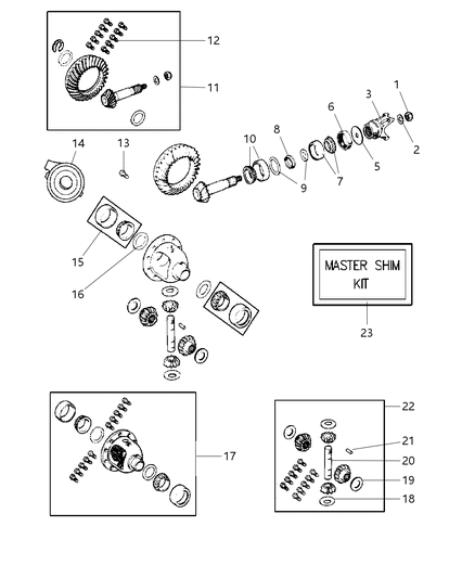 2001 Jeep Grand Cherokee  Seal-PINION FLANGE Diagram for 5012453AA