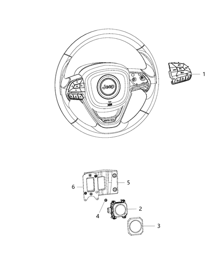 2018 Jeep Cherokee  Cover-Sensor Diagram for 56054167AC