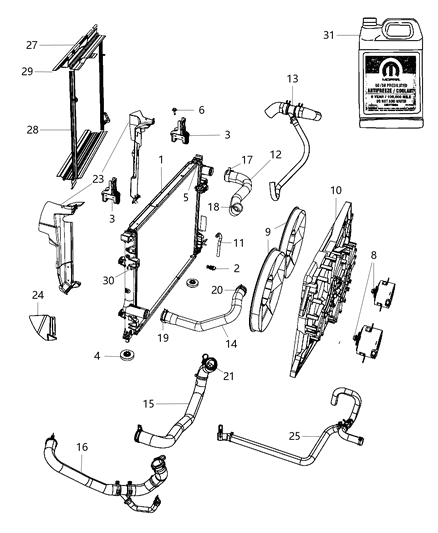 2010 Dodge Charger  Hose-Heater Return Diagram for 55038133AA
