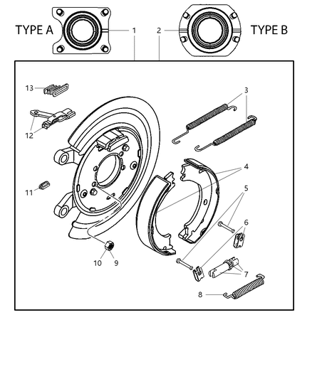 2006 Dodge Ram 1500  Boot-Parking Brake Diagram for 5018555AA
