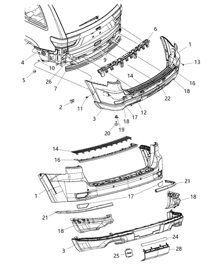 2017 Jeep Grand Cherokee  Surround-Step Pad Diagram for 5XV41DX8AA