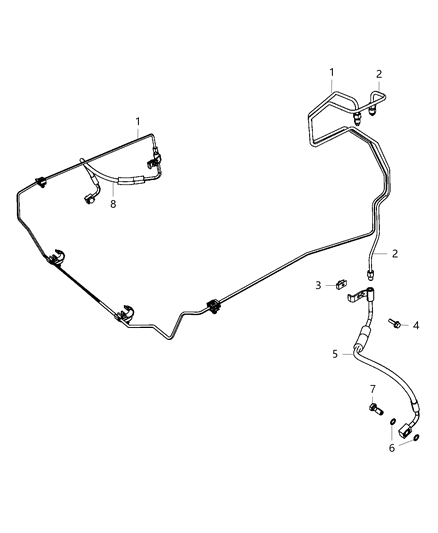 2020 Jeep Wrangler  Hose-Brake Diagram for 68282443AF