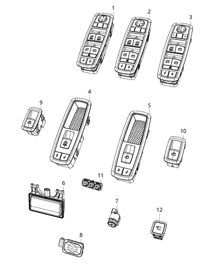 2021 Jeep Cherokee  Switch-Front Door Diagram for 68271206AB