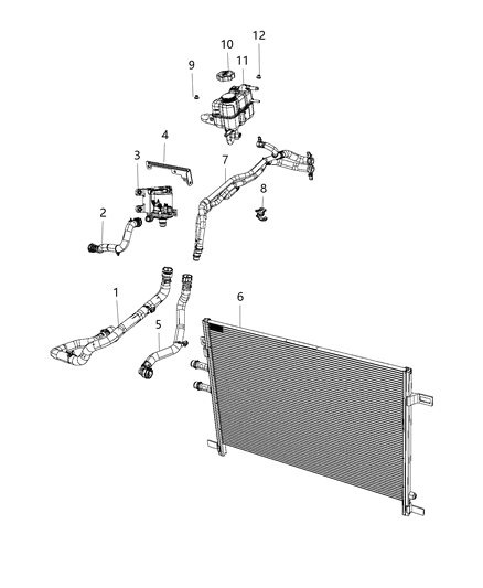 2021 Jeep Grand Cherokee  Hose-COOLANT Diagram for 68304628AC