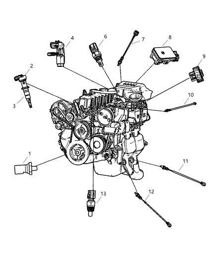 2001 Jeep Cherokee  Sensor-Throttle Position Diagram for 04874371AC