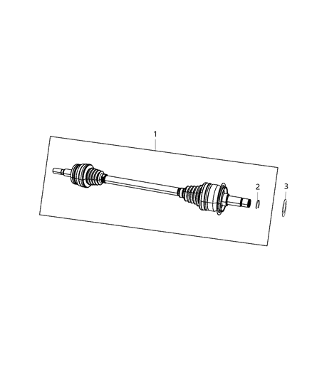 2019 Dodge Challenger  Axle Half Shaft Left Diagram for 53010849AB