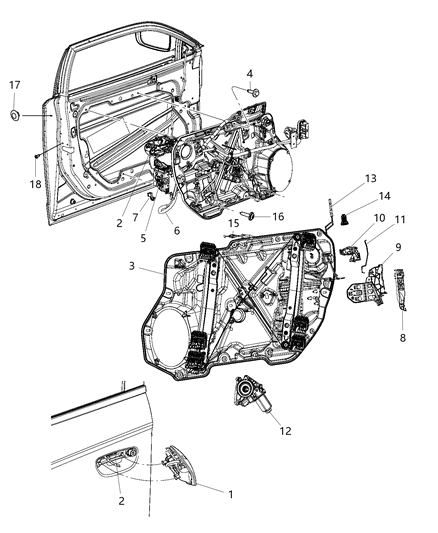 2020 Dodge Charger  Cable-Outside Handle Diagram for 68359599AC