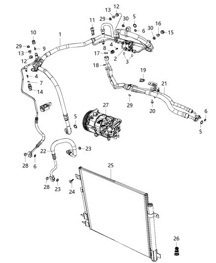 2018 Chrysler Pacifica  Grommet Diagram for 68322281AA