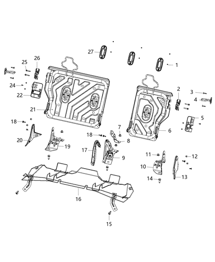 2017 Jeep Patriot  Bracket Diagram for 68024676AA