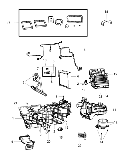 2019 Ram 1500  Housing-Distribution Diagram for 68197458AC
