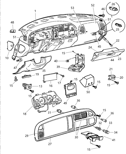 1998 Dodge Ram 1500  Switch-HEADLAMP Diagram for 56021892AA