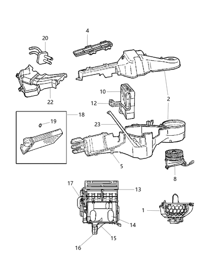 2006 Dodge Caravan  Heater Diagram for 5166533AA
