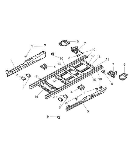 2001 Chrysler Town & Country  REINFMNT-Seat Belt Swivel Diagram for 4716378