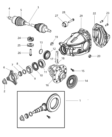 2006 Dodge Magnum  Constant Velocity Shaft Diagram for 4726101AD