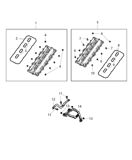 2021 Ram 1500  Cover-Cylinder Head Diagram for 53022085AD