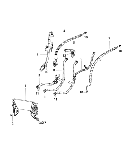 2019 Ram 3500  Hose-Power Steering Pressure Diagram for 68406359AA