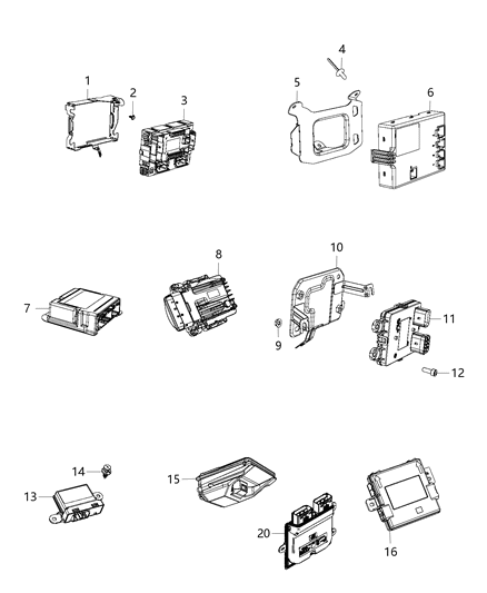 2020 Jeep Renegade  Screw-Pan Head Diagram for 6107061AA