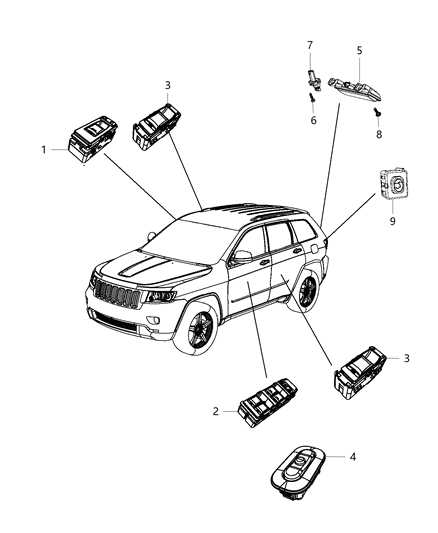 2014 Jeep Grand Cherokee  Screw-Tapping Diagram for 68211006AA