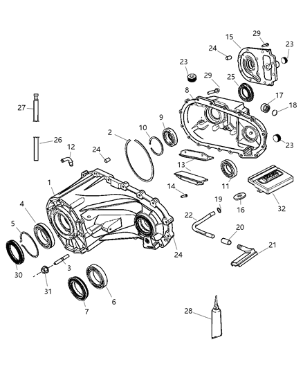 2005 Jeep Grand Cherokee  Bearing-Ball Diagram for 5143741AA
