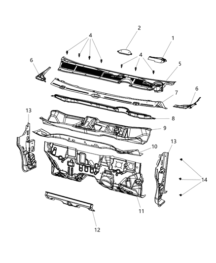 2016 Dodge Dart  Patch Diagram for 52104857AB