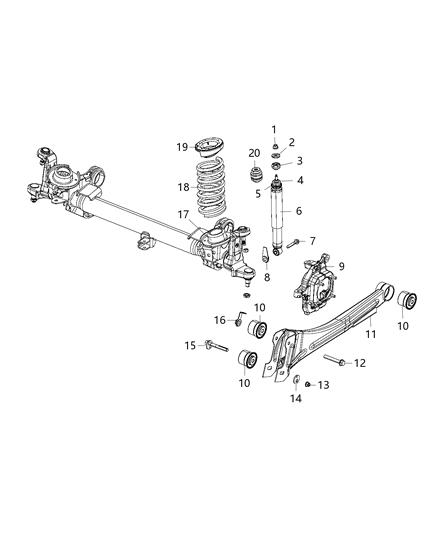 2017 Ram 3500  Front Lower Control Arm Diagram for 4877282AG