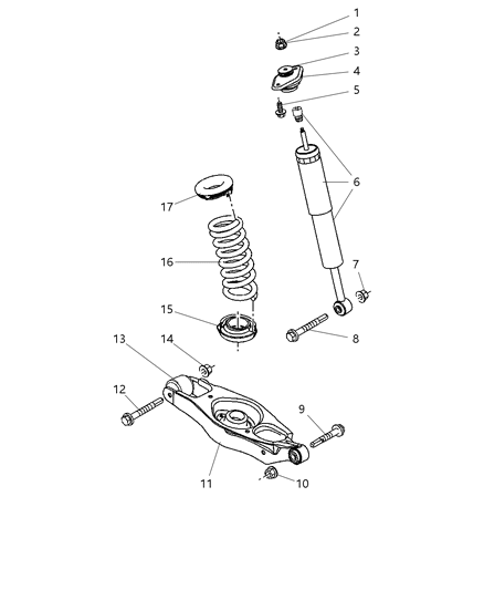 2008 Dodge Charger  ABSORBER-Suspension Diagram for 4895687AB