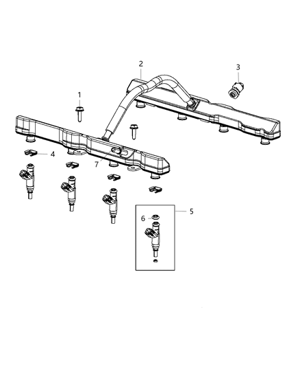 2012 Ram 2500  Rail-Fuel Diagram for 53013888AC