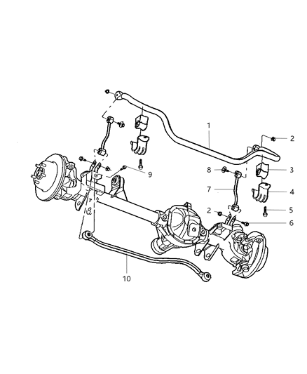 1999 Jeep Grand Cherokee  BUSHING-SWAY Bar Diagram for 52088284AB