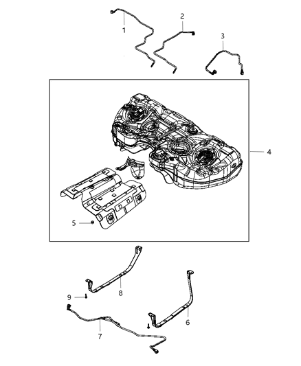2012 Dodge Charger  Strap-Fuel Tank Diagram for 4578652AB