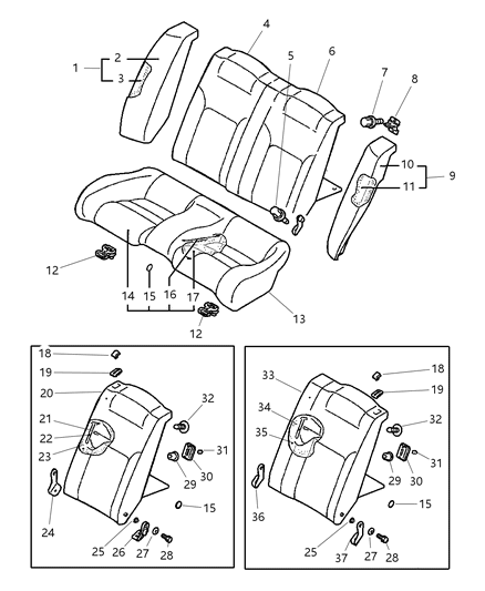 2001 Dodge Stratus  Clip Diagram for MB189333