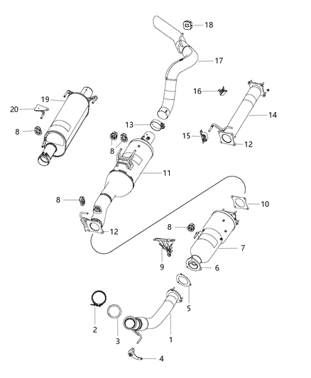 2016 Ram 3500  Exhaust-Diesel Particulate Diagram for 68224930AC