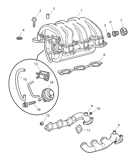 2004 Chrysler Crossfire  Screw Diagram for 5097716AA