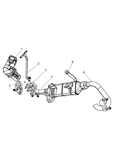 2007 Jeep Grand Cherokee  Cooler-EGR Diagram for 5175808AB
