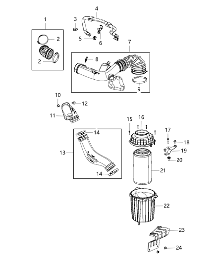 2014 Ram ProMaster 1500  Grommet Diagram for 68163421AA