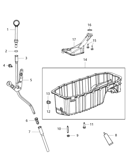 2015 Jeep Renegade  Pan-Engine Oil Diagram for 4893150AB