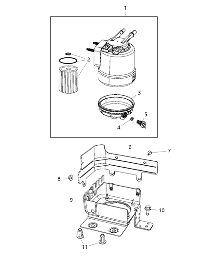 2021 Jeep Gladiator  Filter-Fuel Diagram for 68382328AB