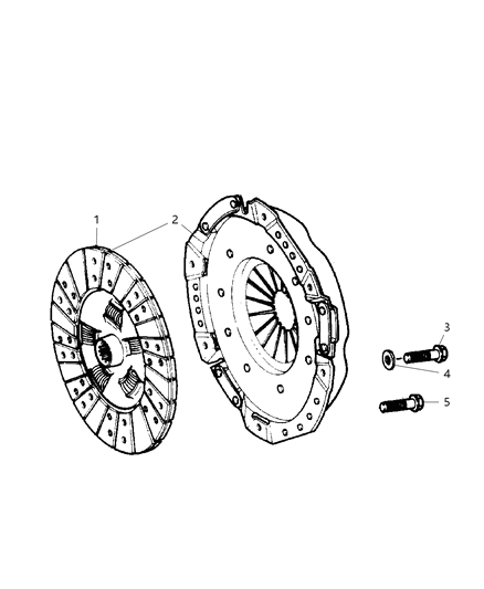 1998 Jeep Wrangler  CLTCH Kit-Pressure Plate And Disc Diagram for V9900103
