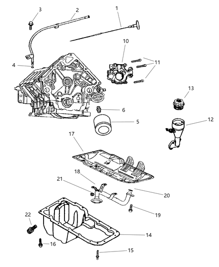 2006 Dodge Durango  Pan-Engine Oil Diagram for 53021687AC