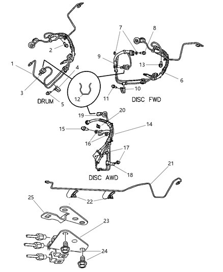 2004 Chrysler Town & Country  Line-Brake Diagram for 4721325AB