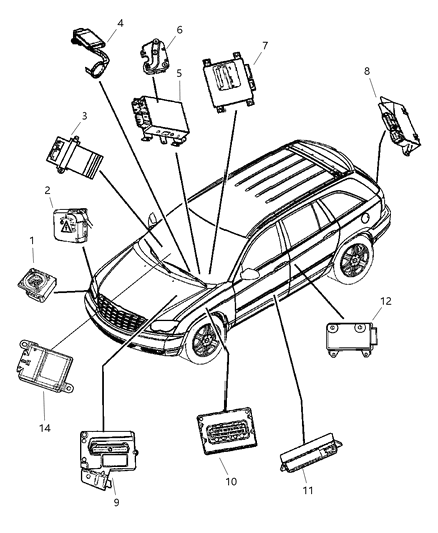 2006 Chrysler Pacifica Module-Heated Seat Diagram for 5161272AA