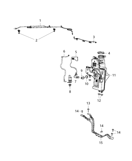 2018 Jeep Wrangler  Reservoir-Windshield Washer Diagram for 68384283AA