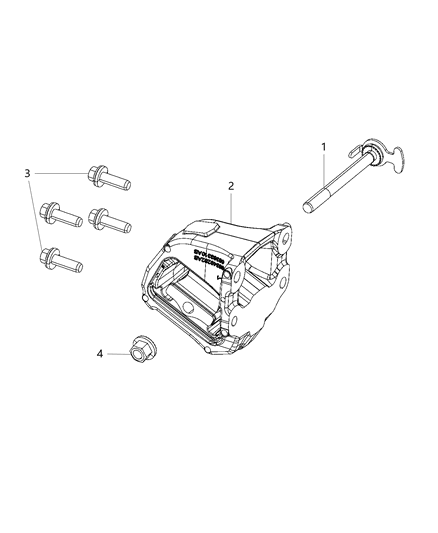 2020 Ram 3500  Engine Mount Diagram for 68363310AC