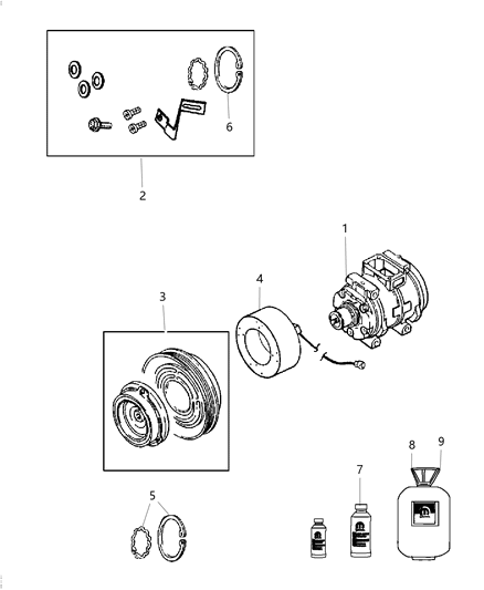 2019 Dodge Charger  Coil-Air Conditioning Clutch Diagram for 68232389AB