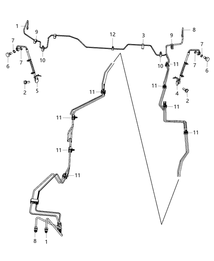 2019 Dodge Grand Caravan  Tube-Brake Diagram for 5154221AC
