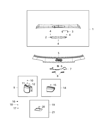 2020 Jeep Compass  Lamp-Tail Diagram for 55112837AB