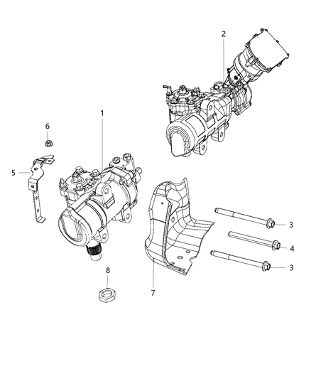 2020 Ram 2500  Power Steering Gear Diagram for 68210720AC