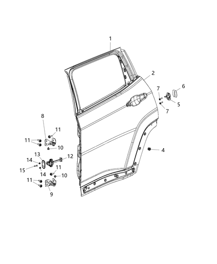 2020 Jeep Compass  Door-Door Outer Repair Diagram for 68245986AA